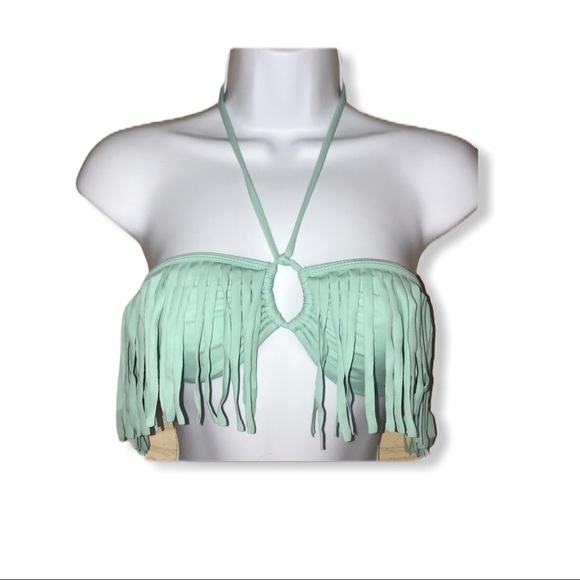 Acacia Fringe Bandeau‎ Top With Neck Tie - Picture 1 of 7